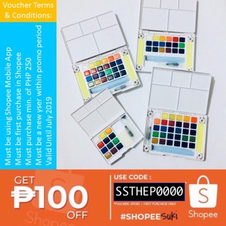 Sakura Koi Pocketfield Sketchbox 12 18 24 30 48 Colors Watercolor Brush Waterbrush Pocketk (4)