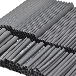 127 Pcs Black Heat Shrink Tube Assortment Wrap Electrical Insulation Cable Tubing Tube Sleeving Wrap Tubes doublelift.my