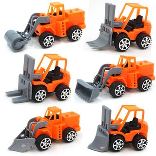 【lowest】Pull Back Car Mini Car Forklift Toy Car Model Excavator