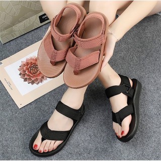 Flip-toe sandals female fairy style 2021 new Velcro women's shoes student NOT POOR QUALITY