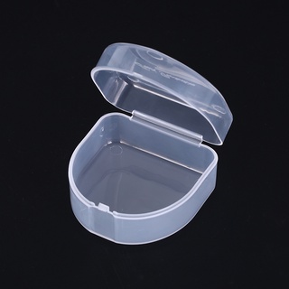 1pc dental box denture teeth storage case mouth guard container 6.4x6.5x3.5cm