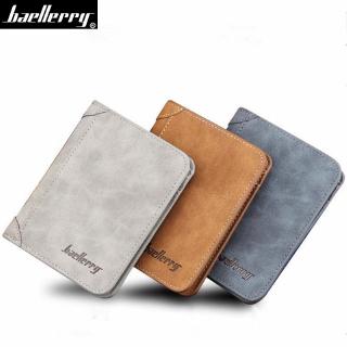 Baellerry Men Leather Wallets Vintage Frosted Wallet Male Clutch Handmade Custom Dollar Price Coin Purse Short Wallet
