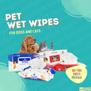 Litter№▨♈Pet Wipes Dog Wipes Cat Wipes Multi-Purpose Wipes for Dogs & Cats (80 & 100 Sheets)