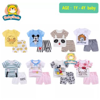 Baby Boy Girl Clothes Cartoon T-shirt Tops+Shorts Outfits