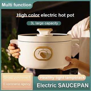 mandel Multi-purpose Electric Pot Home Non-stick Round Skillet 3L Electric Cooker Electric Hot Pot