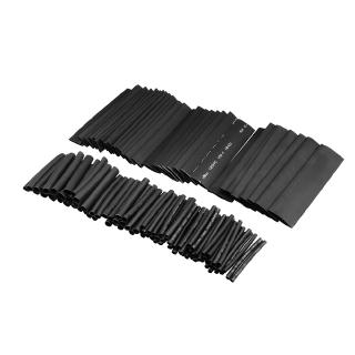 127pcs Polyolefin Black Glue Weatherproof Heat Shrink Sleeving Tubing Tube Assortment DIY Kits (6)