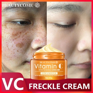 BEAUTYCOME Vitamin C Face Cream Whitening Facial Freckles Remove Dark Spots Skin Brightening Cream