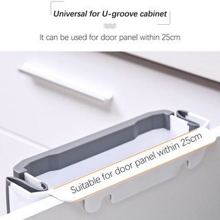 [COD] Kitchen Cabinet Hanging Foldable Trash Bin Trash Can Easy Open and Clean with Trash Bag Holder (7)