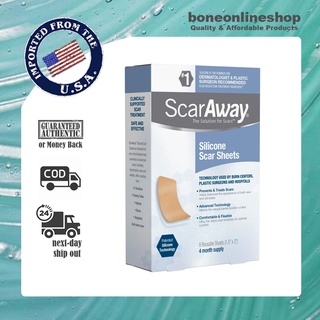 ScarAway Silicone Scar Treatment Sheets, 1.5 x 3 inch