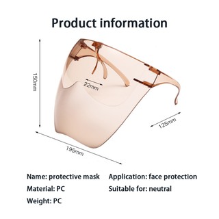 【❥❥】2021 Newest Widening section Unisex face shield transparent HD face sheild cover baffle block Anti Droplet Dust-proof Anti-UV Anti-Shock Safety facemask 【PUURE】 (3)