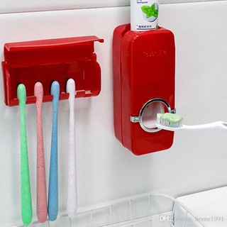 Bathroom Accessories Set Toothpaste Dispenser Holder Wall Mount Rack cvsl.ph