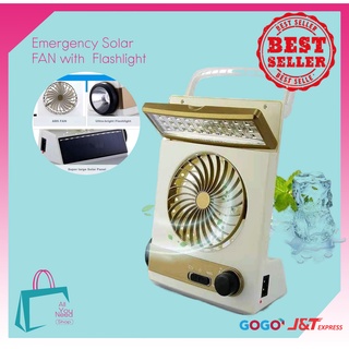 3N1 Rechargeable Fan Solar Fan with LED Light Solar Fan with Flashlight Solar Light Portable Fan