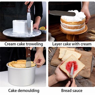 4/6/8/10 Inch Stainless Steel Cake Spatula Cream Knife Icing Spatula Cream Butter Smoother Scraper