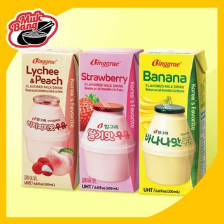 Binggrae Banana & Strawberry Milk 200ml (1)