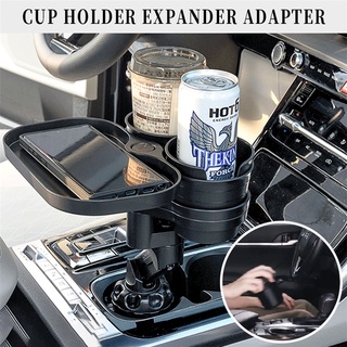 2 in 1 Car Cup Holder Expander Adapter Car Drinking Bottle Tray with Wireless Charging Board
