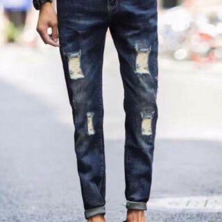 HIGH QUALITY MENS TATTERED SKINNY JEANS