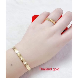 [FD]Bangle+Ring 2in1 Set Gold Plated