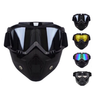 COD Motorcycle Goggles Removable Mask Open Face Half Face Helmet (1)