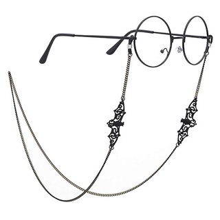 Black Hollow Bat Link Chain Eyeglasses Chains Glasses Rope Holder Sunglasses Strap Cord Neck Band Accessories