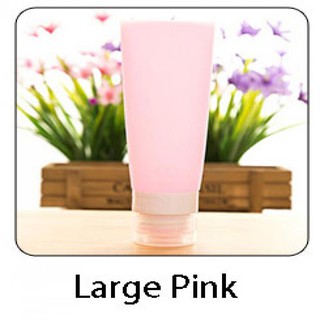Pink Container Portable Make Up Shampoo Bottles Tube Silicone Travel (5)