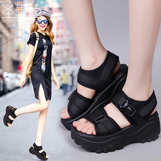 Sandals women s thick-soled 2021 summer new platform shoes casual sports students Korean version of