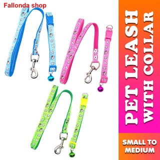 ▬Pet Leash with Collar & Bell - My Friend Design for SMALL TO MEDIUM PETS