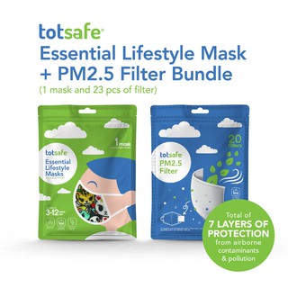 Totsafe Essential Lifestyle Mask & PM2.5 Filter 20 pcs - Bundle - Cool Squad