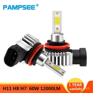 2pcs 60W 12000LM Car LED Headlight Bulbs H11 9006 HB4 9005 HB3 H4 H7 H8 H9 H1 Mini Headlight Kit for