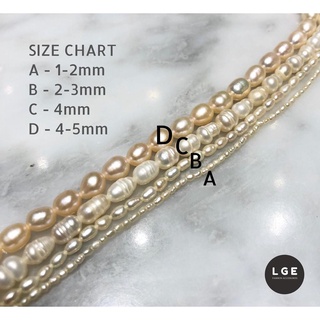 Rice▽LGE Freshwater pearl RICE pearl 1-5MM beads 100% authentic DIY necklace bracelet fashion access