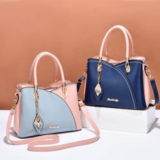 Original Korean Women Shoulder Bag Splicing Style Bag Fashion Love Tassel Leather Handbag Sling bag