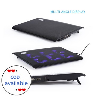 6 Fans Laptop Cooler Notebook Pad Stand With 2USB Interface