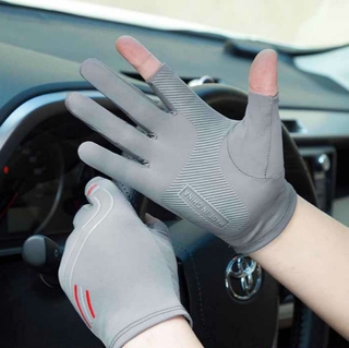 Men Women Cycling Gloves Drive Gloves Bike Gloves Anti Slip Shock Breathable Half Finger Short Sports Gloves Ice Silk Sports Fitness Summer Sunscreen Thin Outdoor Non-slip Motorcycle Climbing Gloves Car Accessories