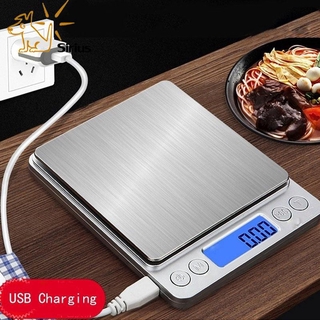 ❤️SIR ❤️ LCD English Rechargeable USB Kitchen Household Food Scale (1)