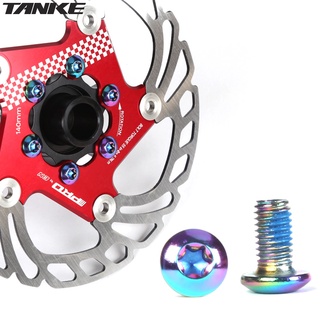TANKE 12 Pieces M5 10mm Bicycle T25 Disc Brake Rotor Fixing Screw MTB Bike Accessories