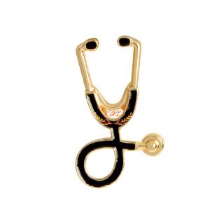 Brooch Pin Gift Medical Gold Silver Stethoscope Doctor Nurse D4