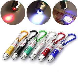 Keimav 3 LED Laser Pointer Torch Flashlight with Keychain (Multicolor)