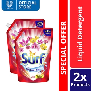 Surf Laundry Liquid Detergent Cherry Blossom 2.5L Pouch 2x