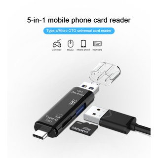 Type-C Android TF Card Micro Memory Card USB Adapter Card Reader High Speed for Phone Computer 5in1 (5)