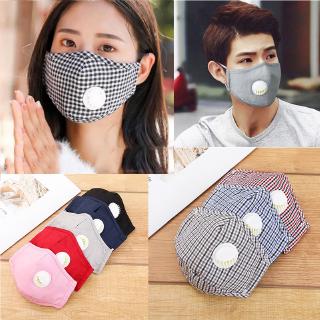 Cotton Mask White Breathing Valve Adult Cloth Masks Put Filter Dust Mask (1)