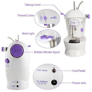 Mini Portable 2-Speed Sewing Machine (White) (5)