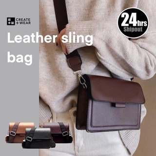 high quality leather sling bag
