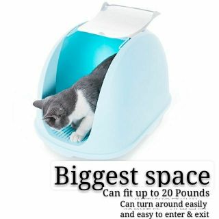 Cat Litter Box Large Size Full closure With Flexible Front Door