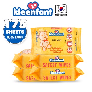 Kleenfant Baby Scent Baby Wipes 35 sheets Pack of 5 travel size wet wipes for baby product babies