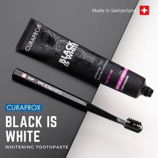 CURAPROX Black is White set with ULTRA SOFT CS 5460 toothbrush Whitening toothpaste