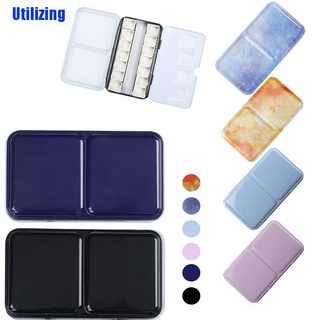 [Utilizing] Half Pan Watercolor Tray Paint Tin Box Empty Palette Painting Storage Paint Tray
