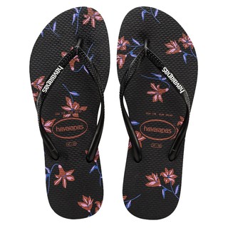 Havaianas Slim Floral Black Flip Flops (1)