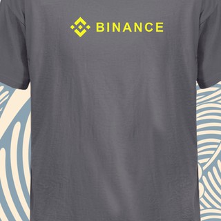 BINANCE Inspired Logo Tees - Cotton Blend Gray Shirt