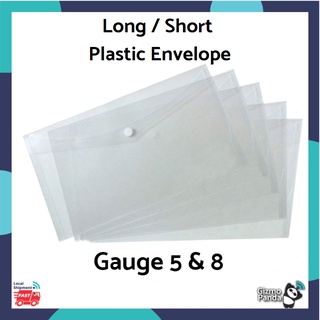 Long/Short Premium Plastic Envelope Flat | gauge 5 & 8 | Gizmo Panda
