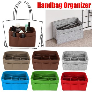 Lila Felt Insert Handbag Organizer Travel Purse Bag Organizer Storage NEW