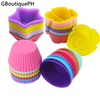 Baking decoration❂❂ↂ1pcs<Multiple Shape>Silicon Steamed Cupcake Puto Molder Puto Muffin Cups pudding